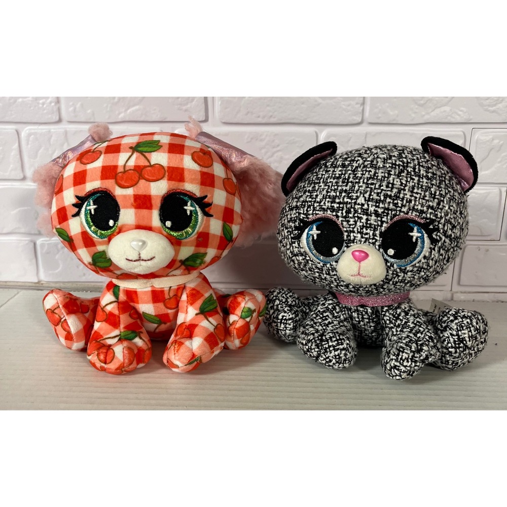 P.M.G. Plush Pets Kids 6in Multicolor Khloe O'Bearci Summer Cerise‎ 2pc Set